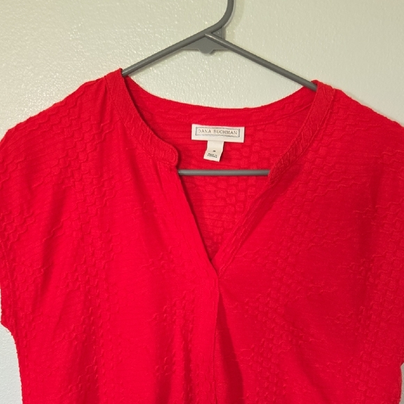 Dana Buchman | Red Cap Sleeve Top Size Small - Picture 1 of 8